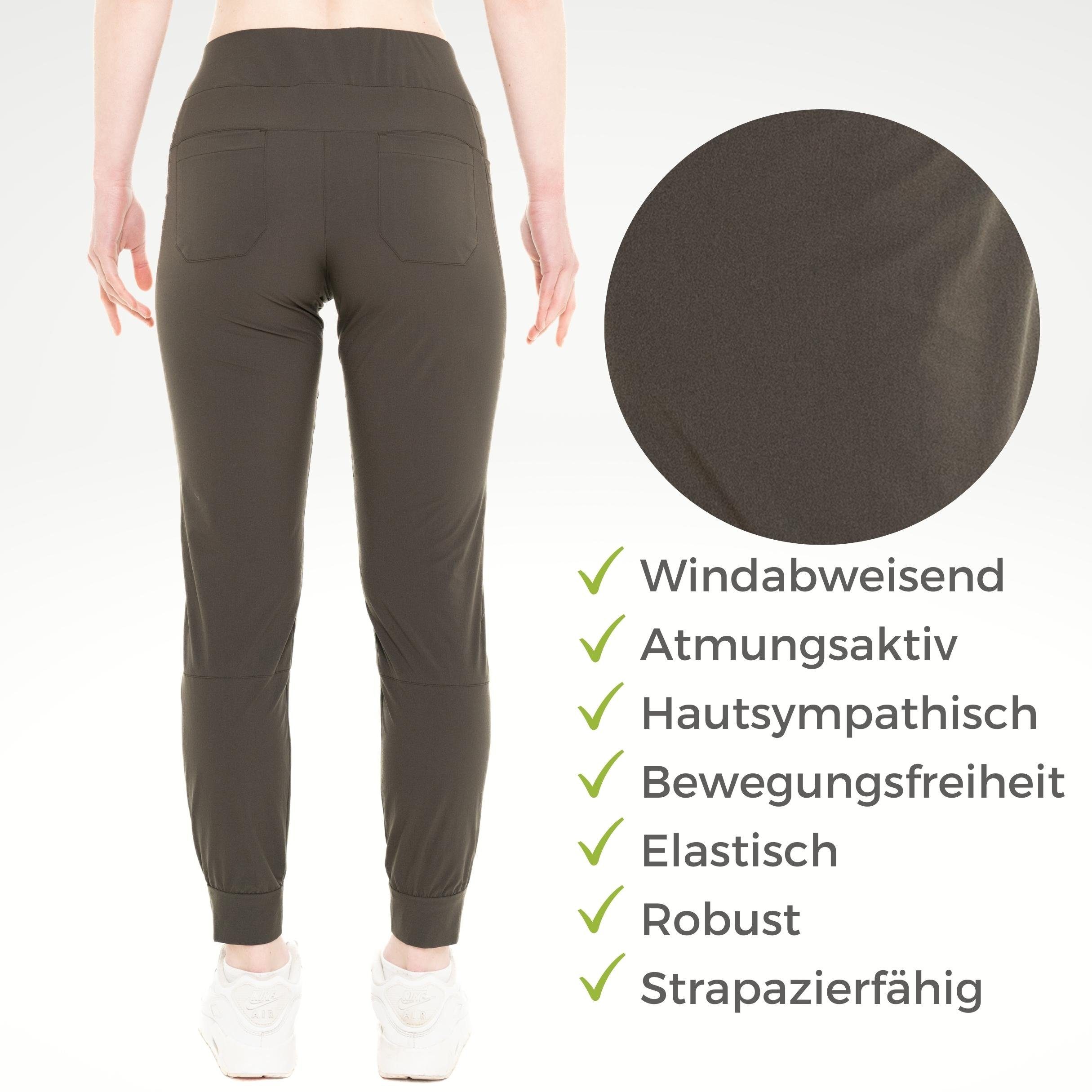 Kaymountain Trekkinghose Damen Wander Outdoor 7/8 Hose San Diego Ultra Leicht Anthra 38