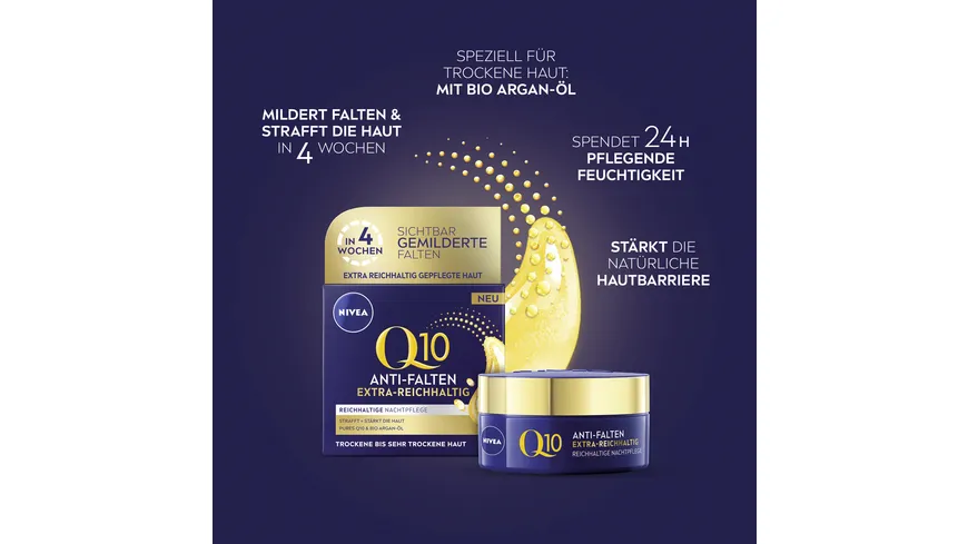NIVEA Q10 Anti-Falten Extra-Reichhaltige Nachtpflege 50 ml