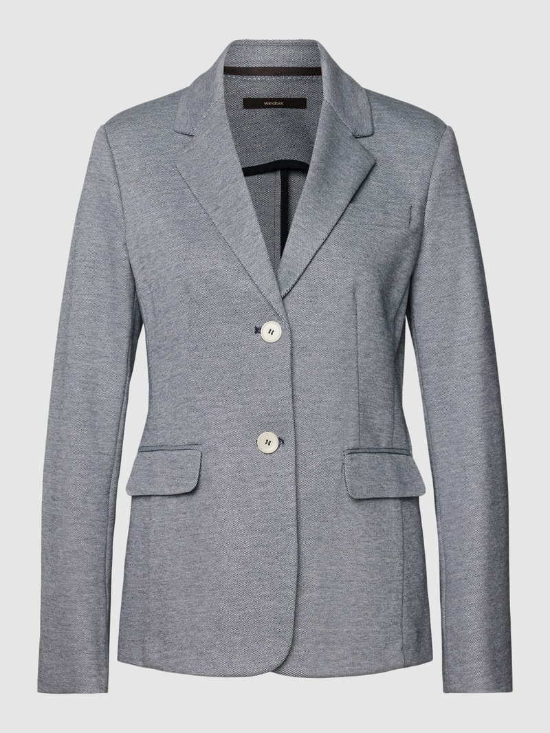 Blazer in melierter Optik in marineblau