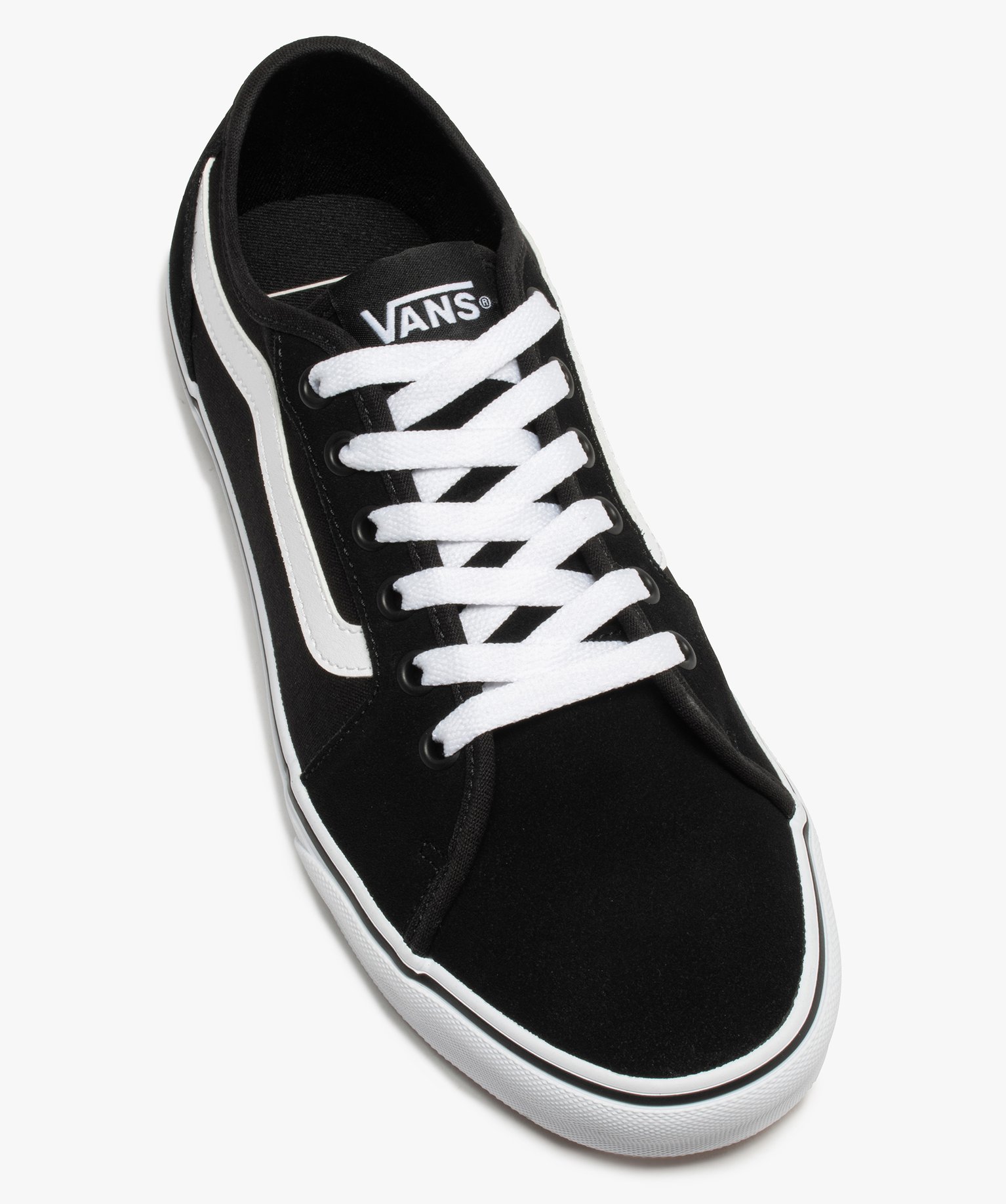 Baskets homme skateshoes dessus cuir – Vans Filmore noir | GEMO