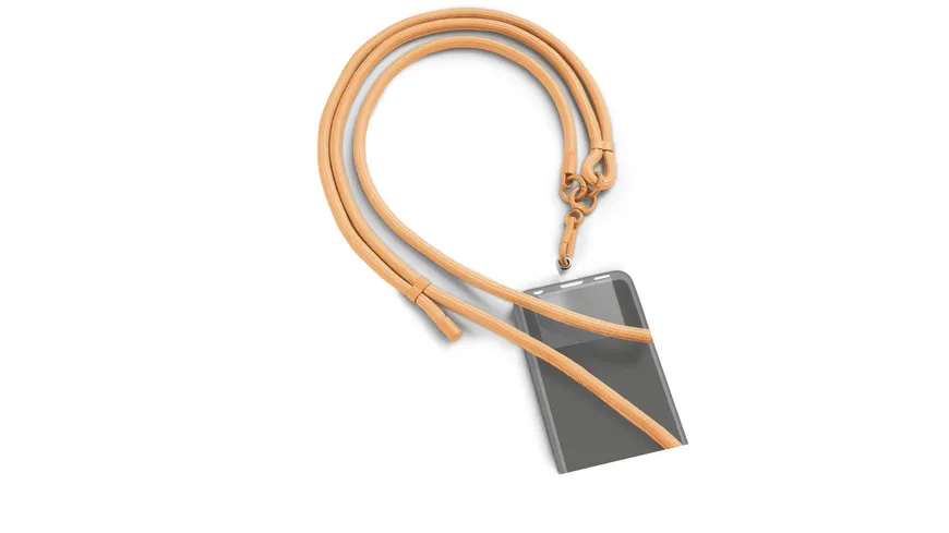 Hama Handyband zum Umhängen, universal, verstellbar, Karabiner, 2 m, Orange