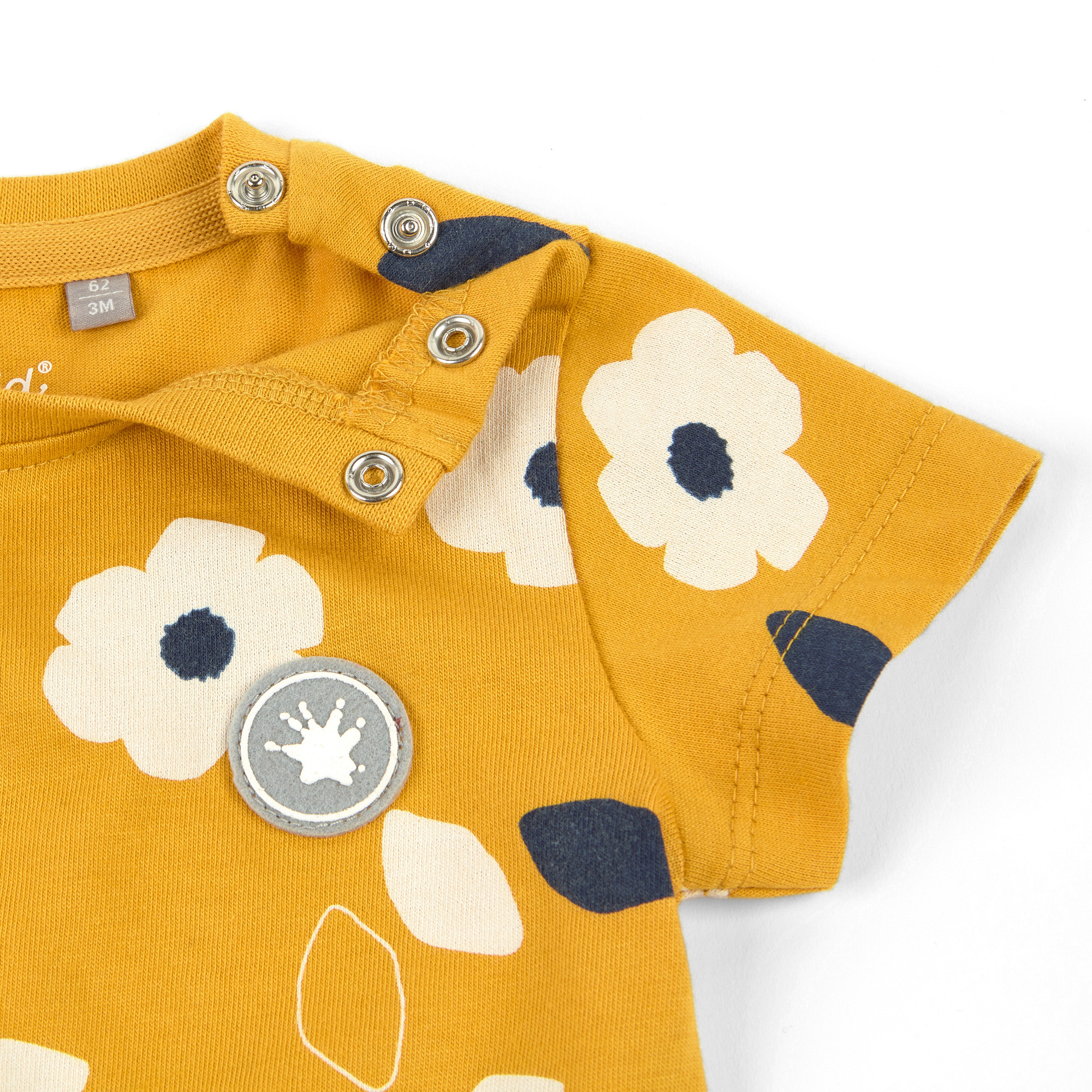 Baby Kleid gelb mit weißen Blümchen