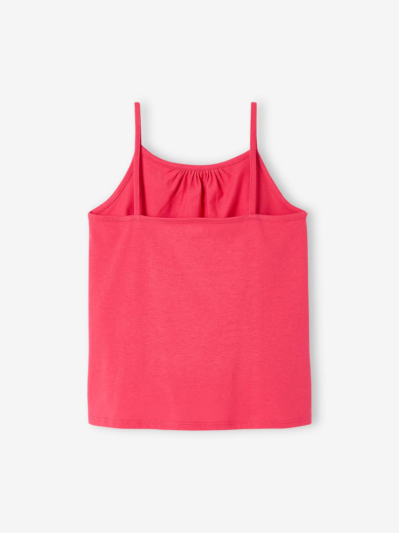 Vertbaudet 3er-Pack Mädchen Trägertops BASIC Oeko-Tex - himbeer