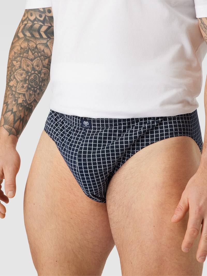 PLUS SIZE Slip im 3er-Pack Modell 'DAYTONA' in dunkelblau