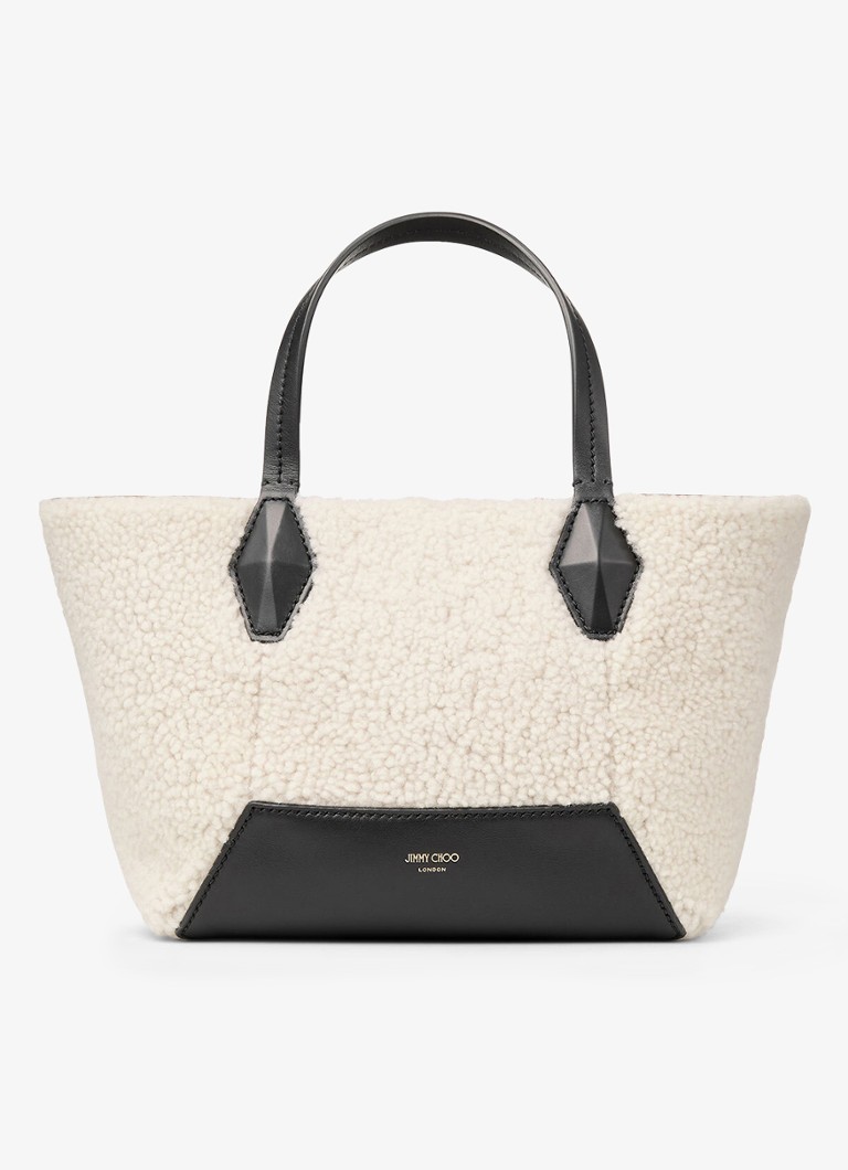 Jimmy Choo Diamond Tote/S torba od ovčje kože s kožnim detaljima