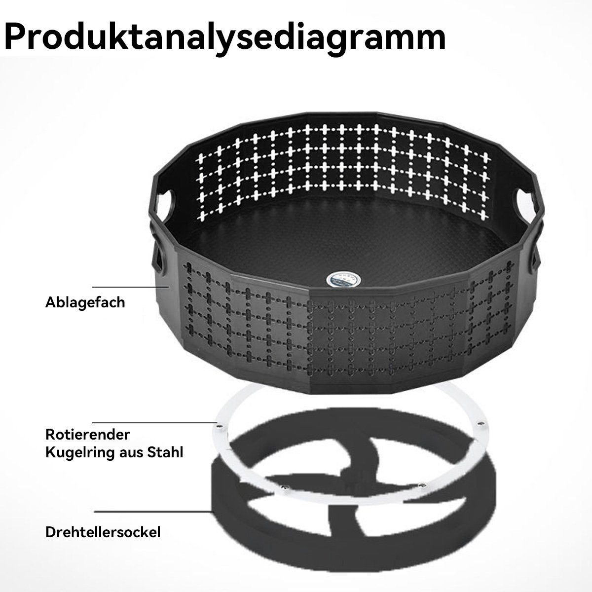 Welikera Gewürzregal Gewürzregal Drehteller,2PCS Drehtablett Organizer,30x10cm