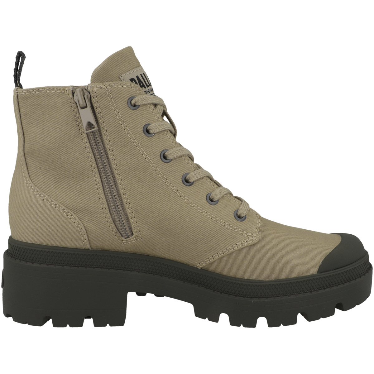 Palladium Pallabase Twill Schnürboots beige