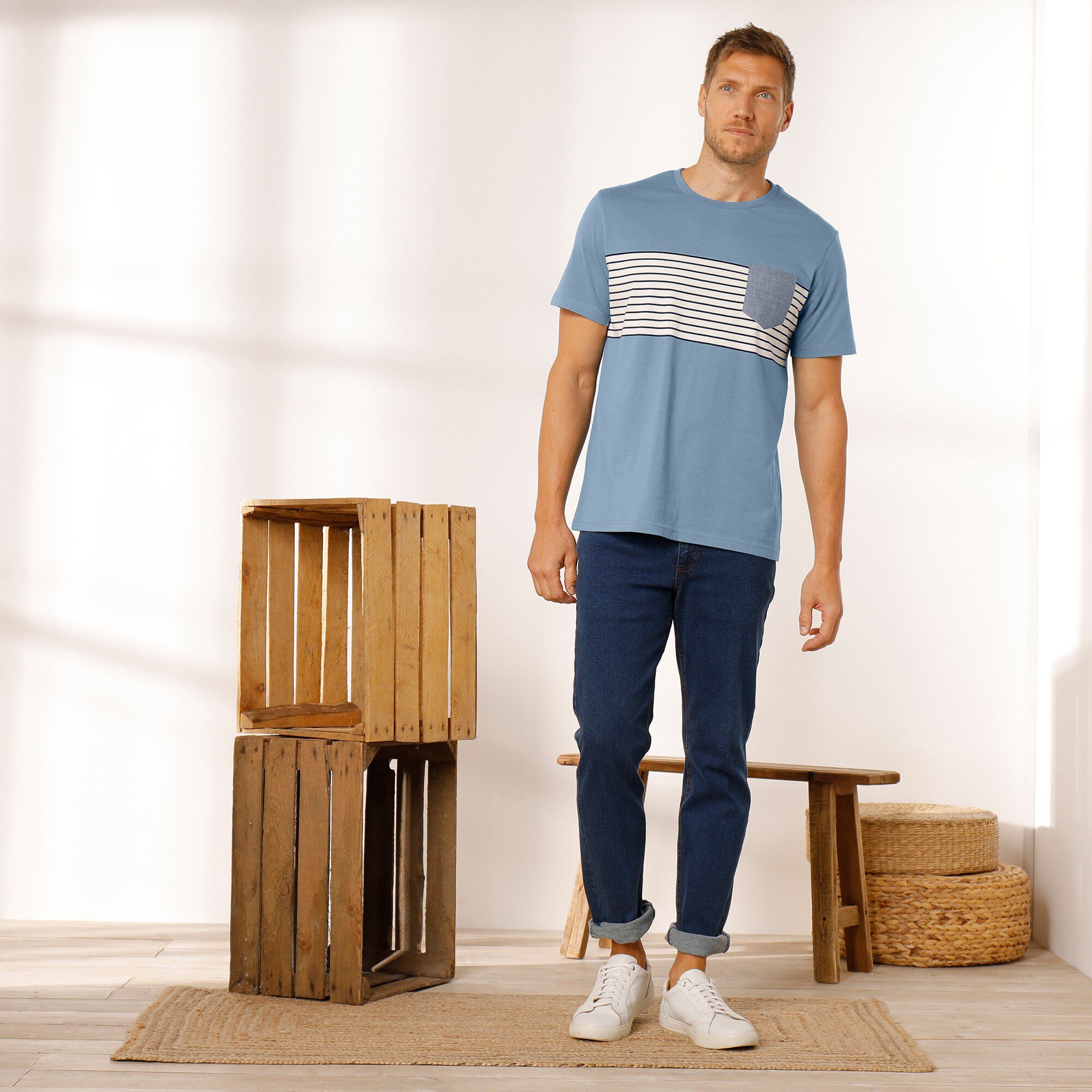 Tee-shirt rayé manches courtes
