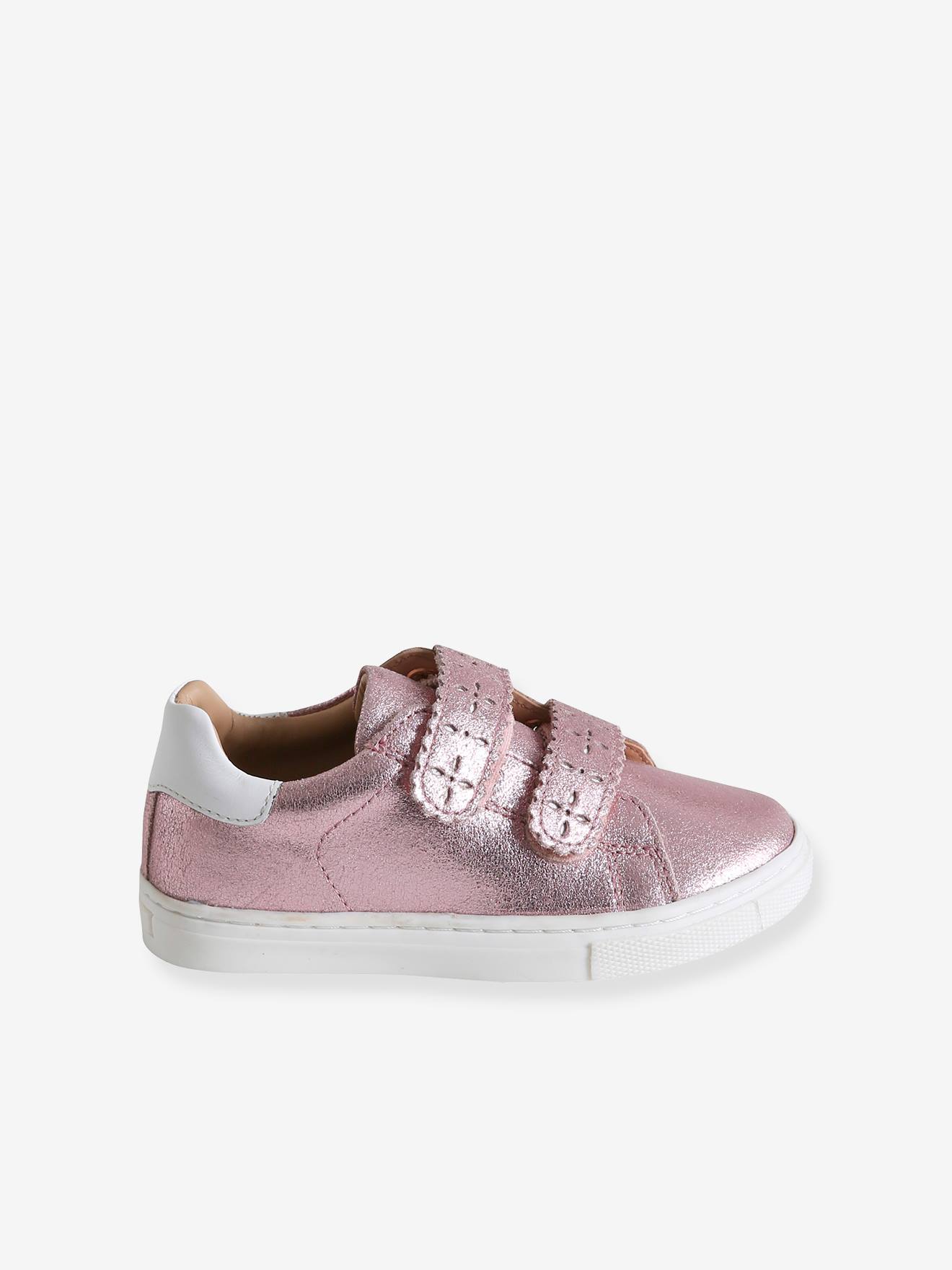 Baskets scratchées cuir fille collection maternelle bronze