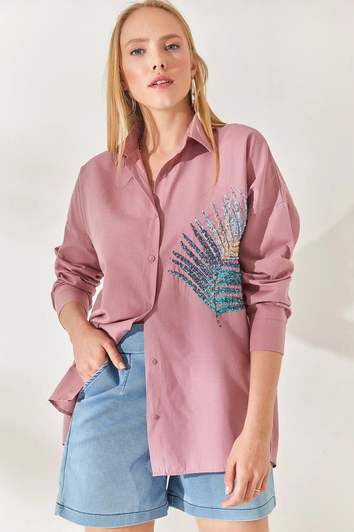 Olalook  Hemd - Rosa - Oversized