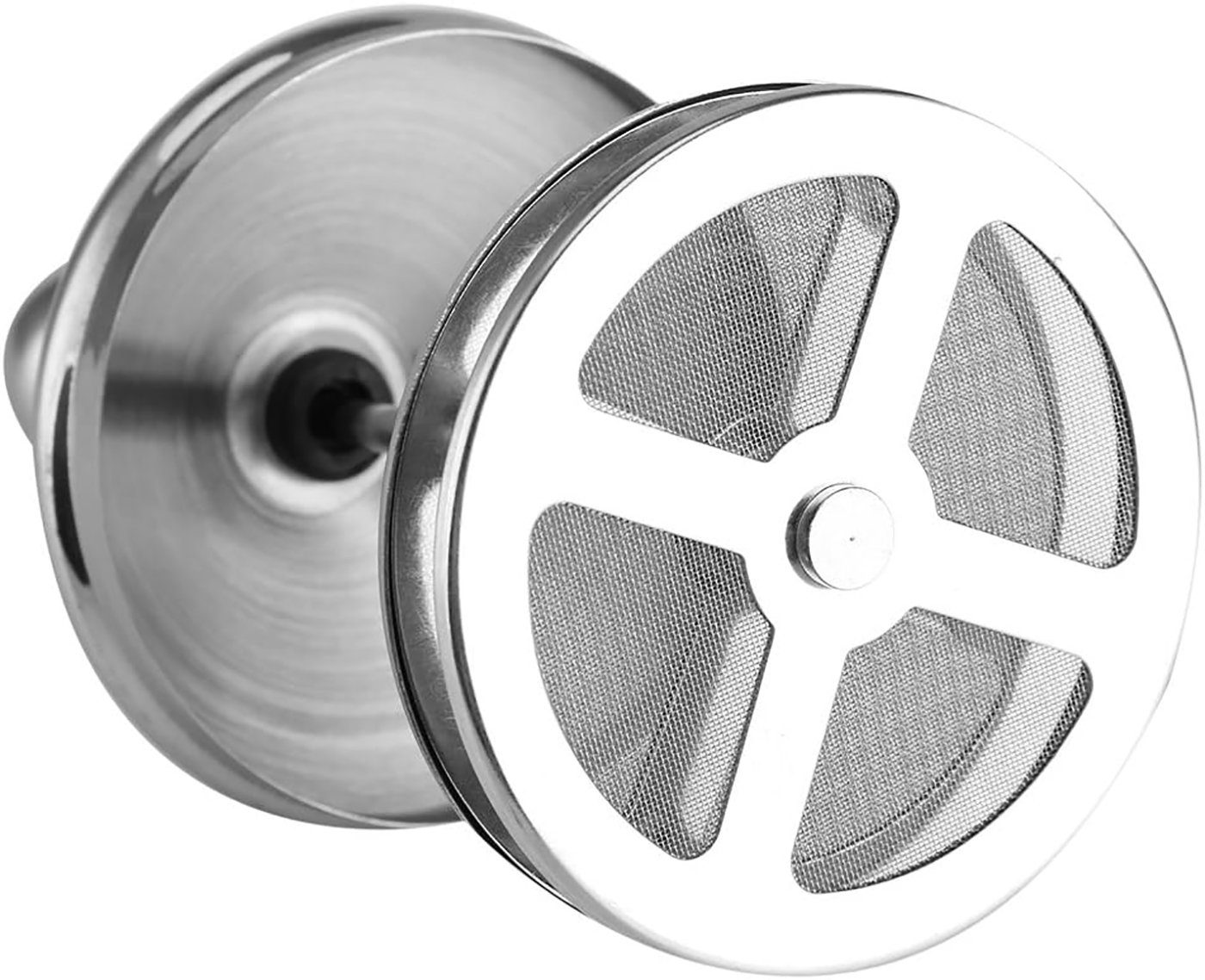 ZanMax Milchaufschäumer Manueller Milchaufschäumer, 400 ml/ 800 ml, Edelstahl mit Doppelsieb