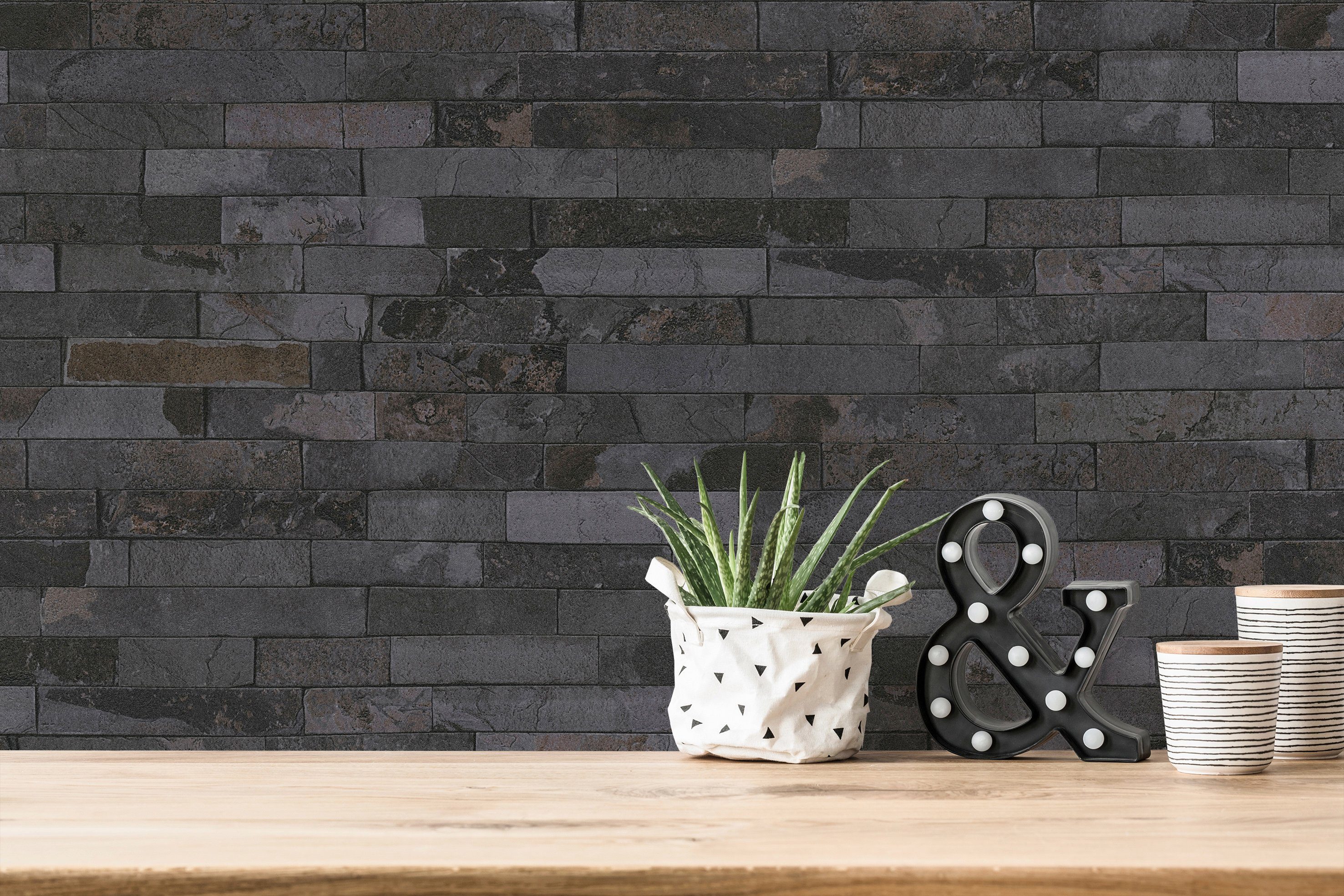 living walls Vliestapete Best of Wood`n Stone 2nd Edition, Steinoptik, Tapete Stein
