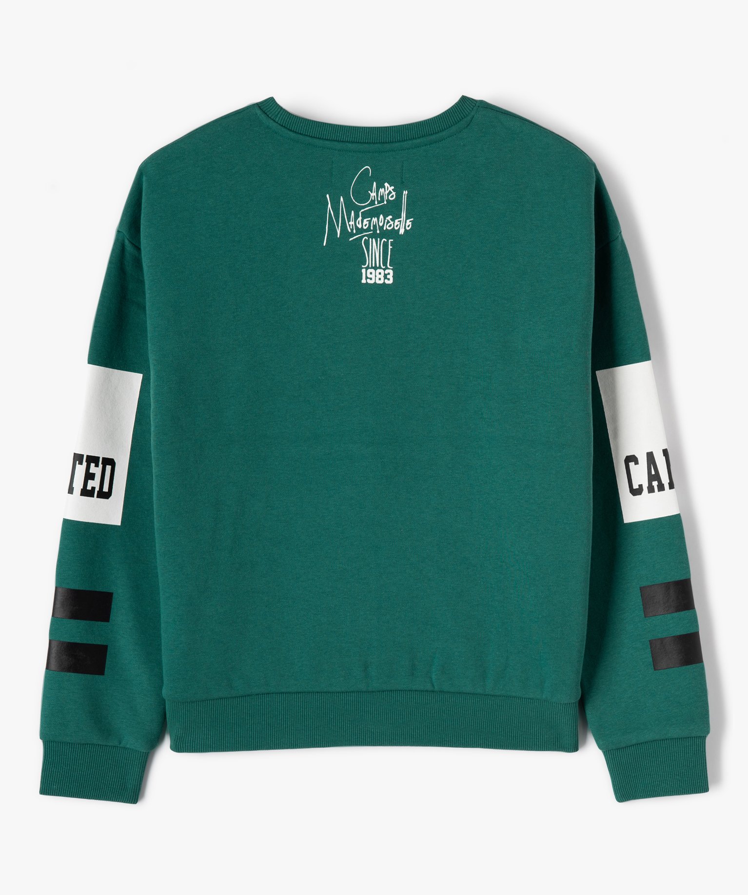 Sweat molletonné avec motif XXL fille - Camps United vert | GEMO