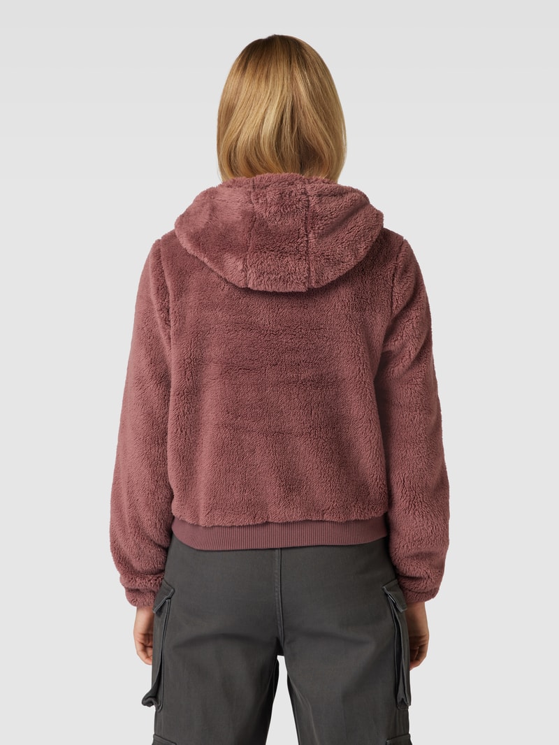 Sweatjacke aus Teddyfell in altrosa