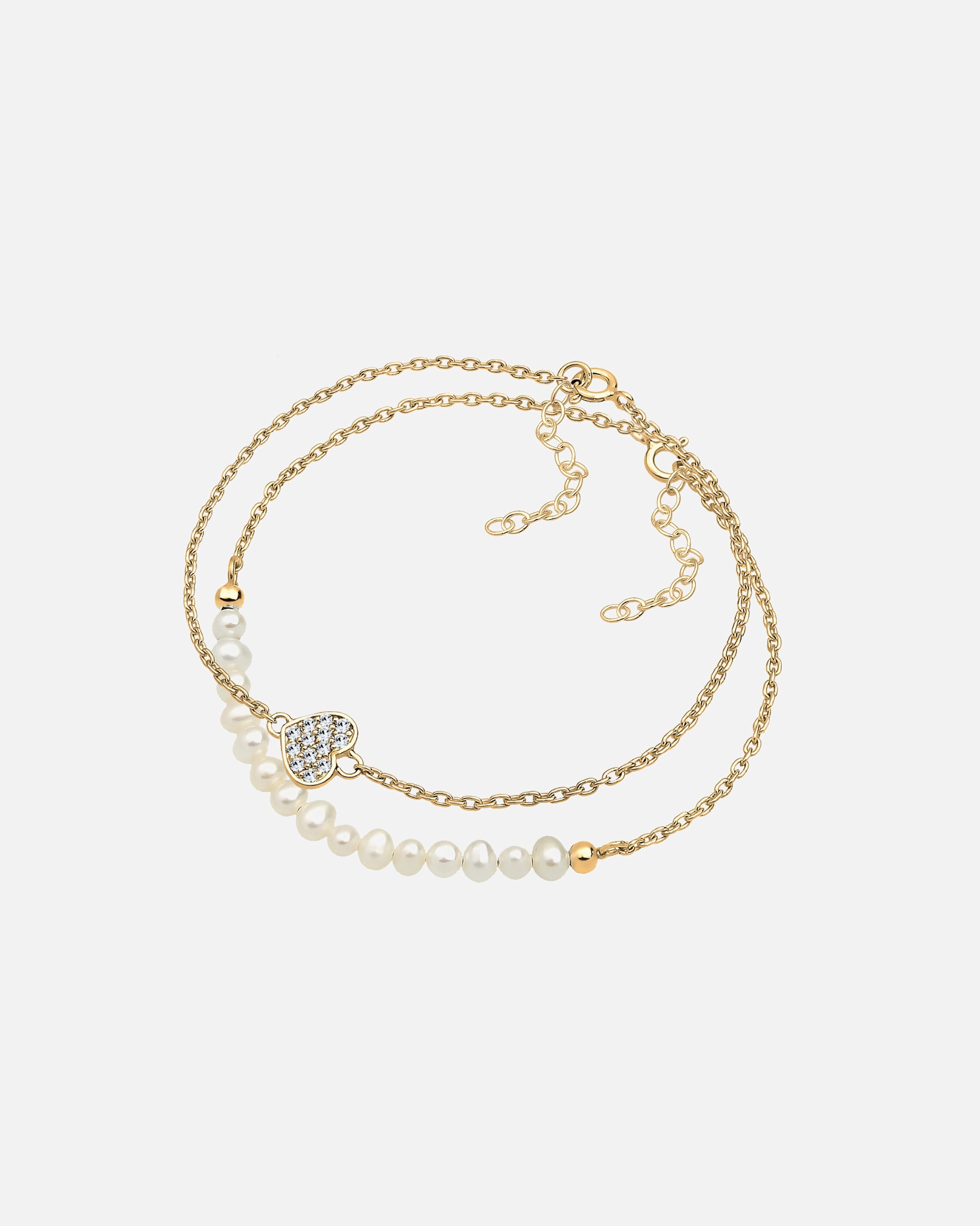 Colgante Elli para mujer con forma de corazón y cristales en plata de ley 925