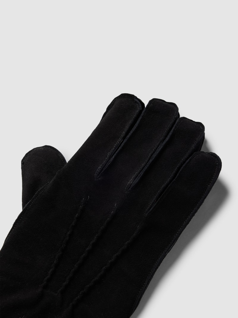 Handschuhe mit Label-Detail in schwarz