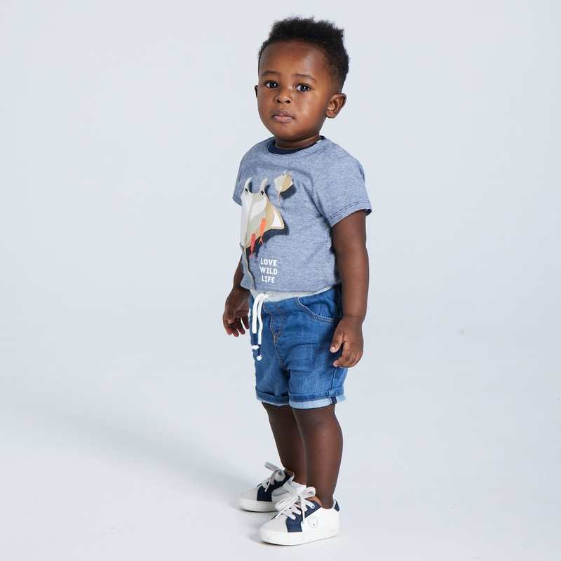 Short en jean bleu bébé garçon