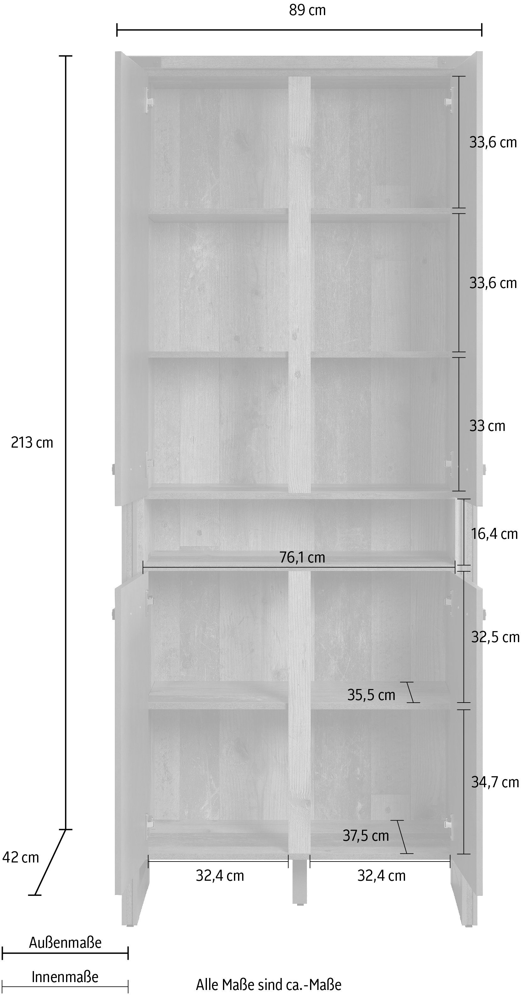 Home affaire Aktenschrank Bristol Extravagantes Design