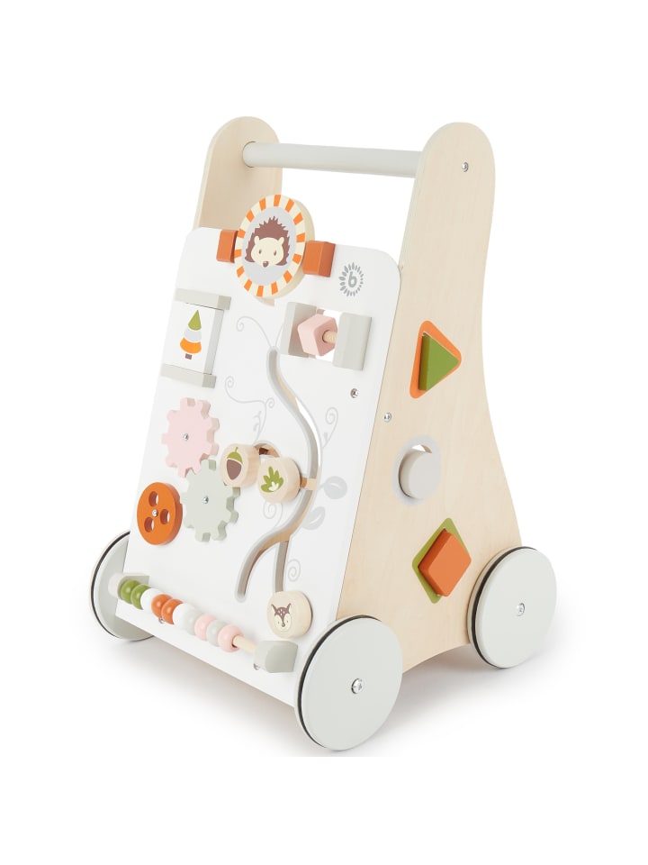 Bieco Spielwaren Lauflernwagen Holz mit Aktivitäten in Weiß günstig kaufen onesize