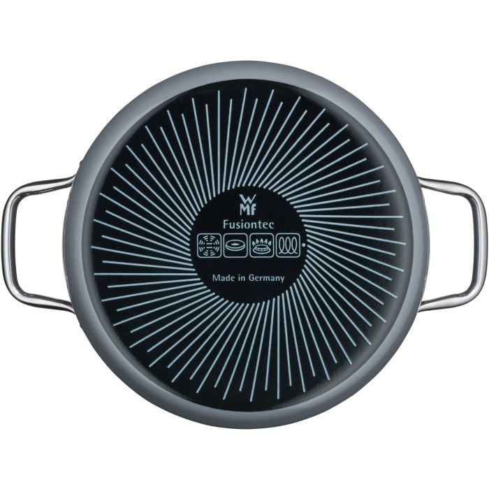 WMF Fusiontec Essential Bratentopf mit Deckel, 24cm Calm Grey