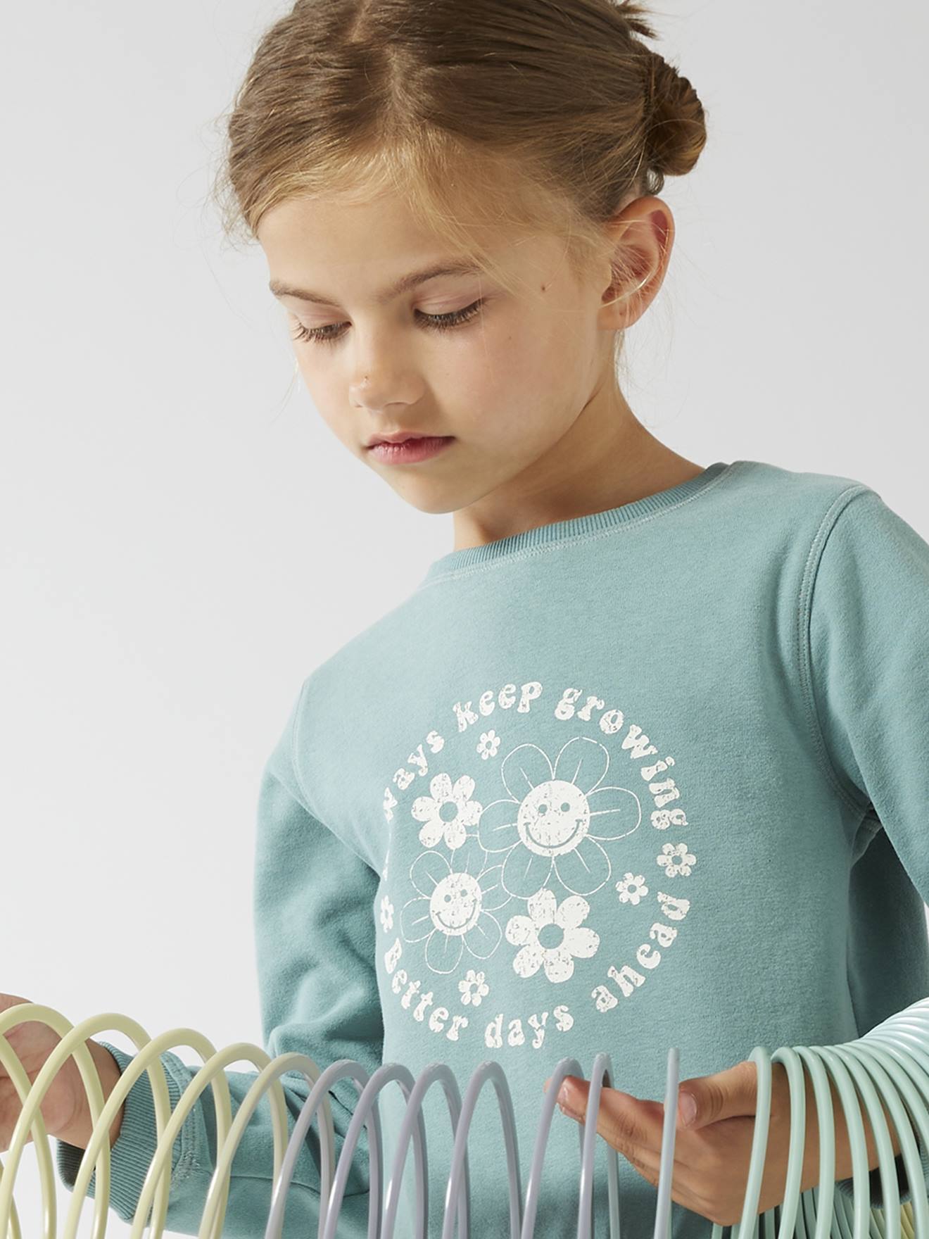 Sweat Basics motifs détails irisés fille prune