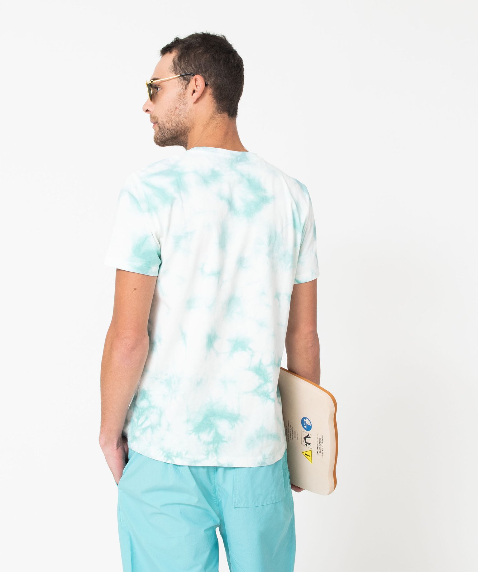 Tee-shirt à manches courtes coloris tie and dye homme bleu | GEMO