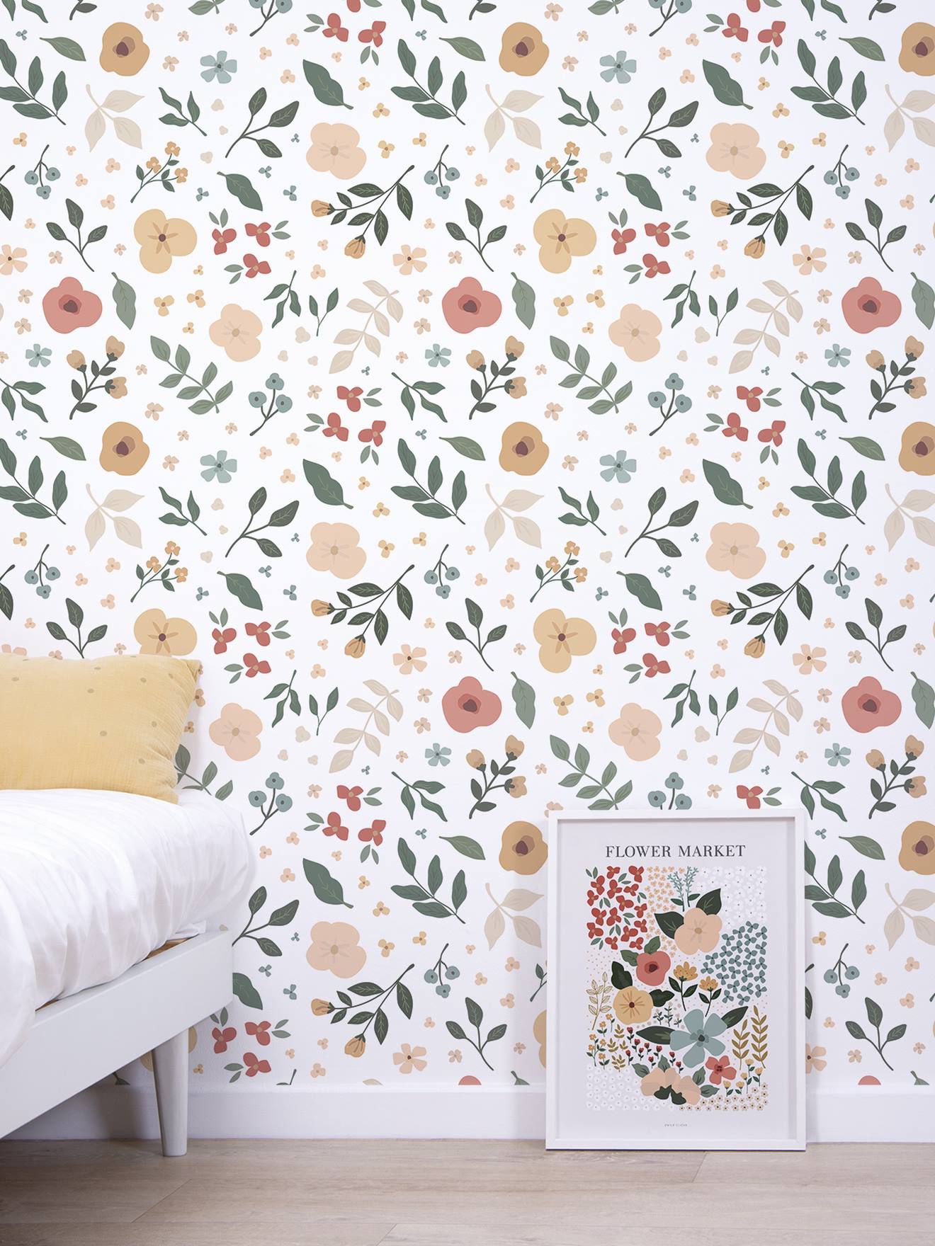 Papier peint Feuilles Fleurs Bloem LILIPINSO multicolore