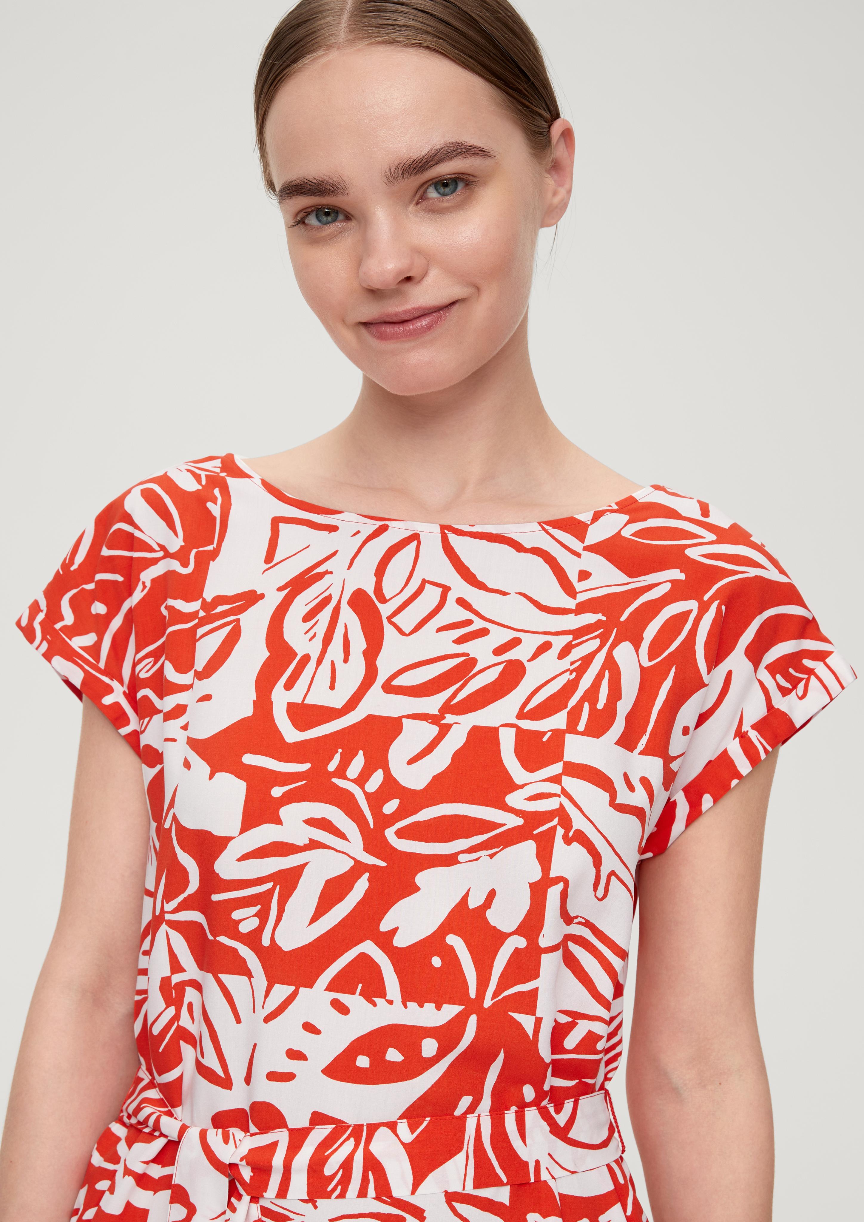 Kleid mit Bindeband aus Viskose  2131810-25A0