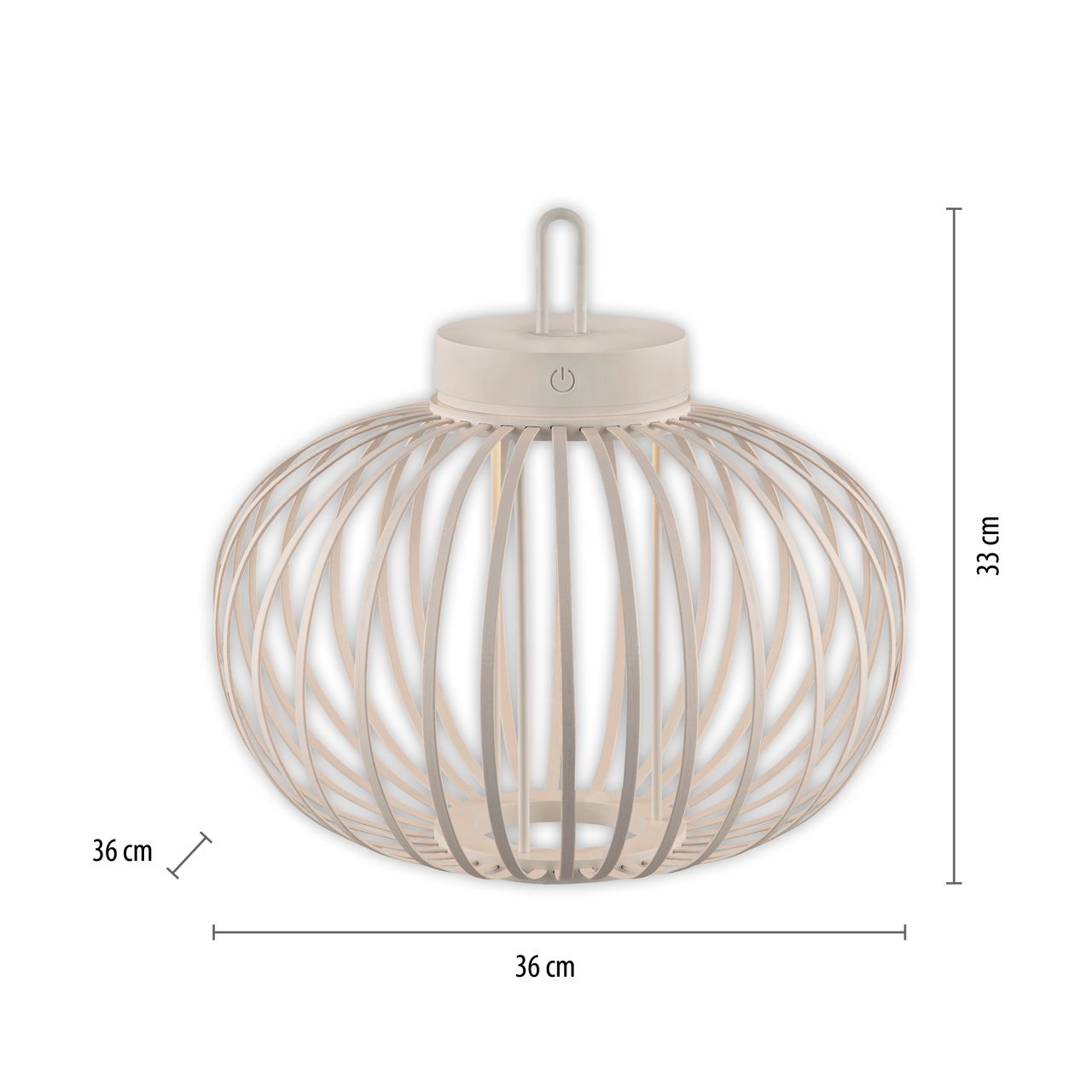 JUST LIGHT Akku Pendelleuchte AKUBA, 1x LED-Board/1,50Watt/2700Kelvin, IP44, Greige