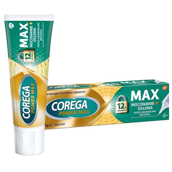 Corega Max Fixation + Cover, Γεύση Μέντας, Κρέμα Στερέωσης Οδοντοστοιχιών