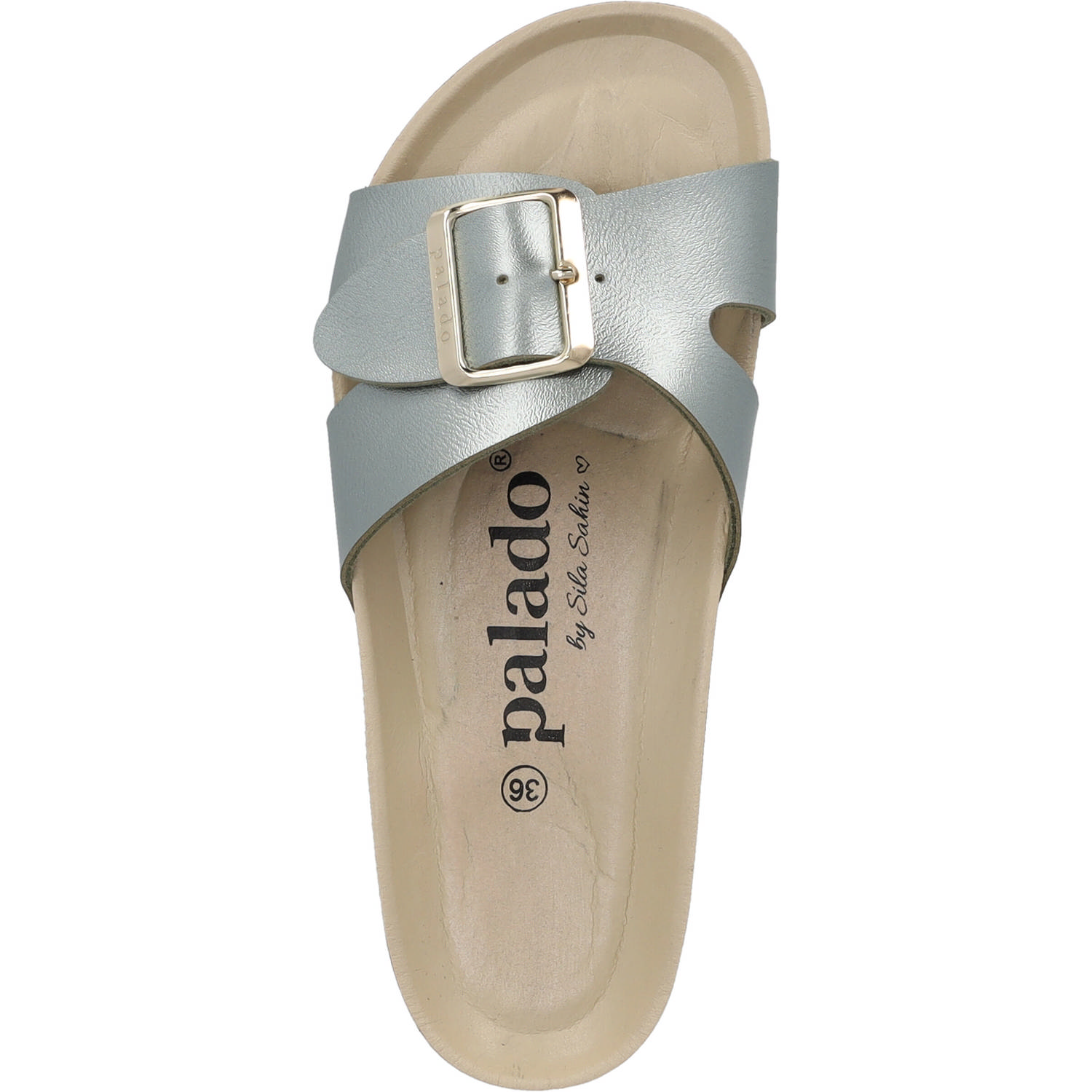 Palado Tinos BEGS by Sila Sahin, Pantoletten, Damen, Olive Metallic