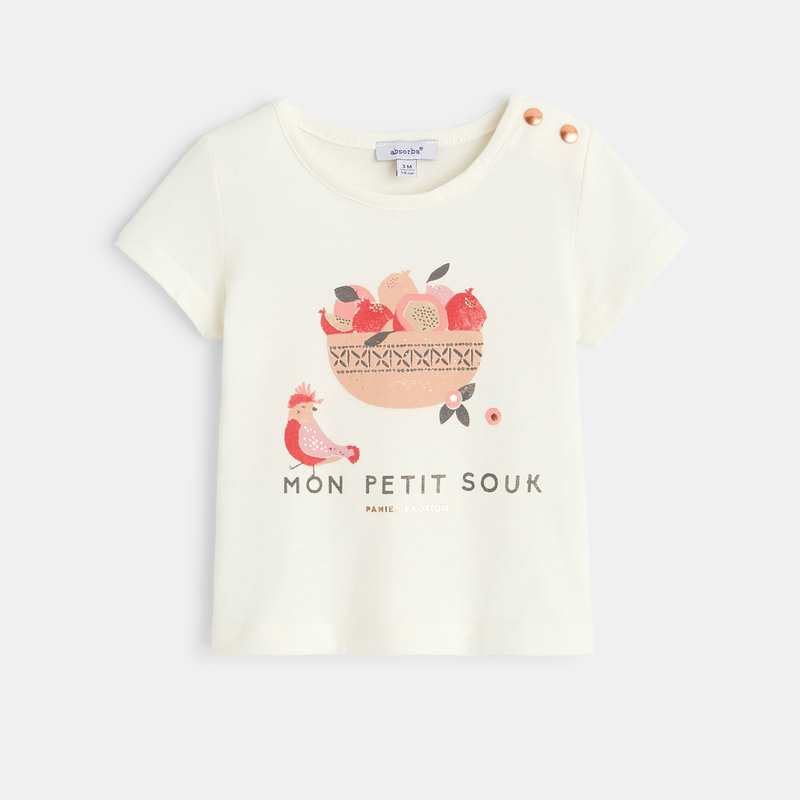 T-shirt bébé fille manches courtes imprimés Absorba
