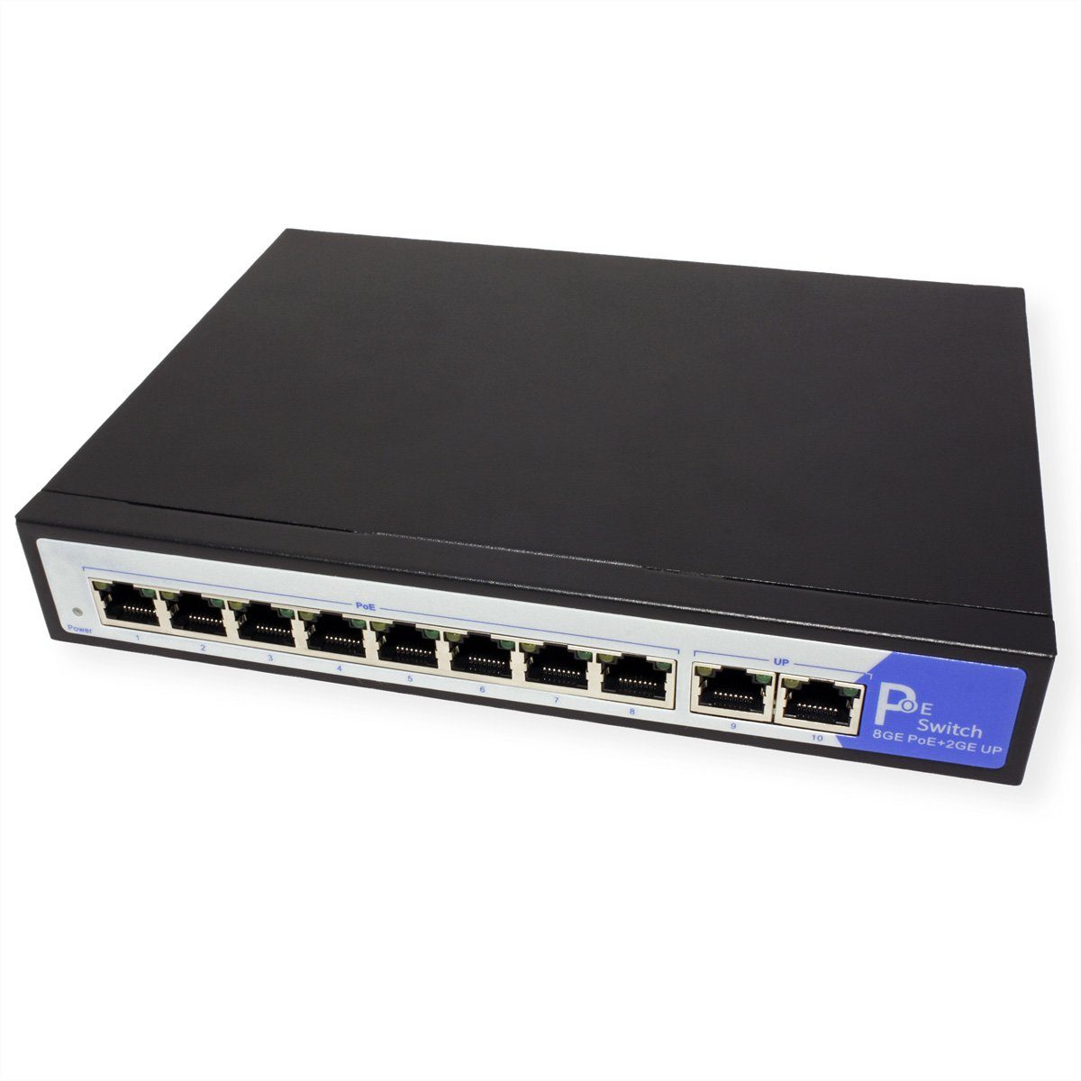 VALUE PoE+ Gigabit Ethernet Switch Netzwerk-Switch (8+2 Ports)