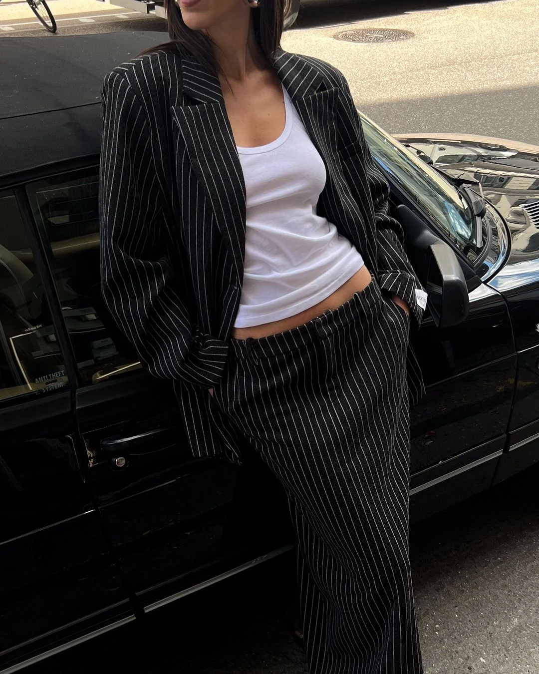 Oversize Nadelstreifen-Blazer