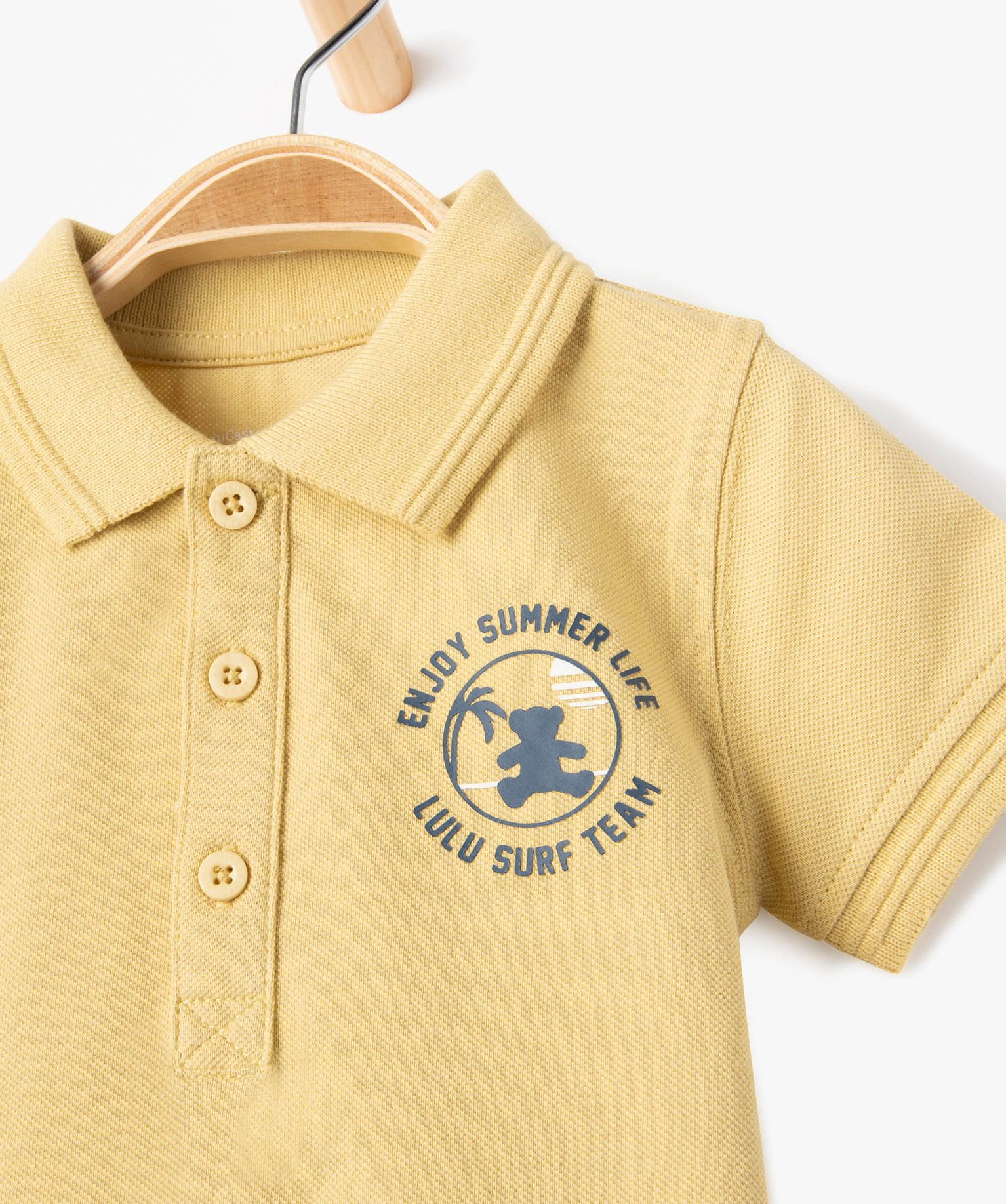 Polo bébé Garçon à manches courtes en maille piquée - L... jaune | GEMO
