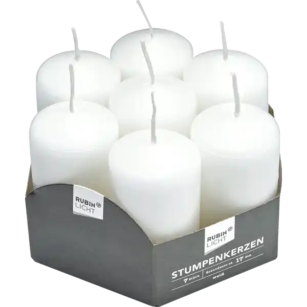 Stumpenkerzen Weiss 90x50mm