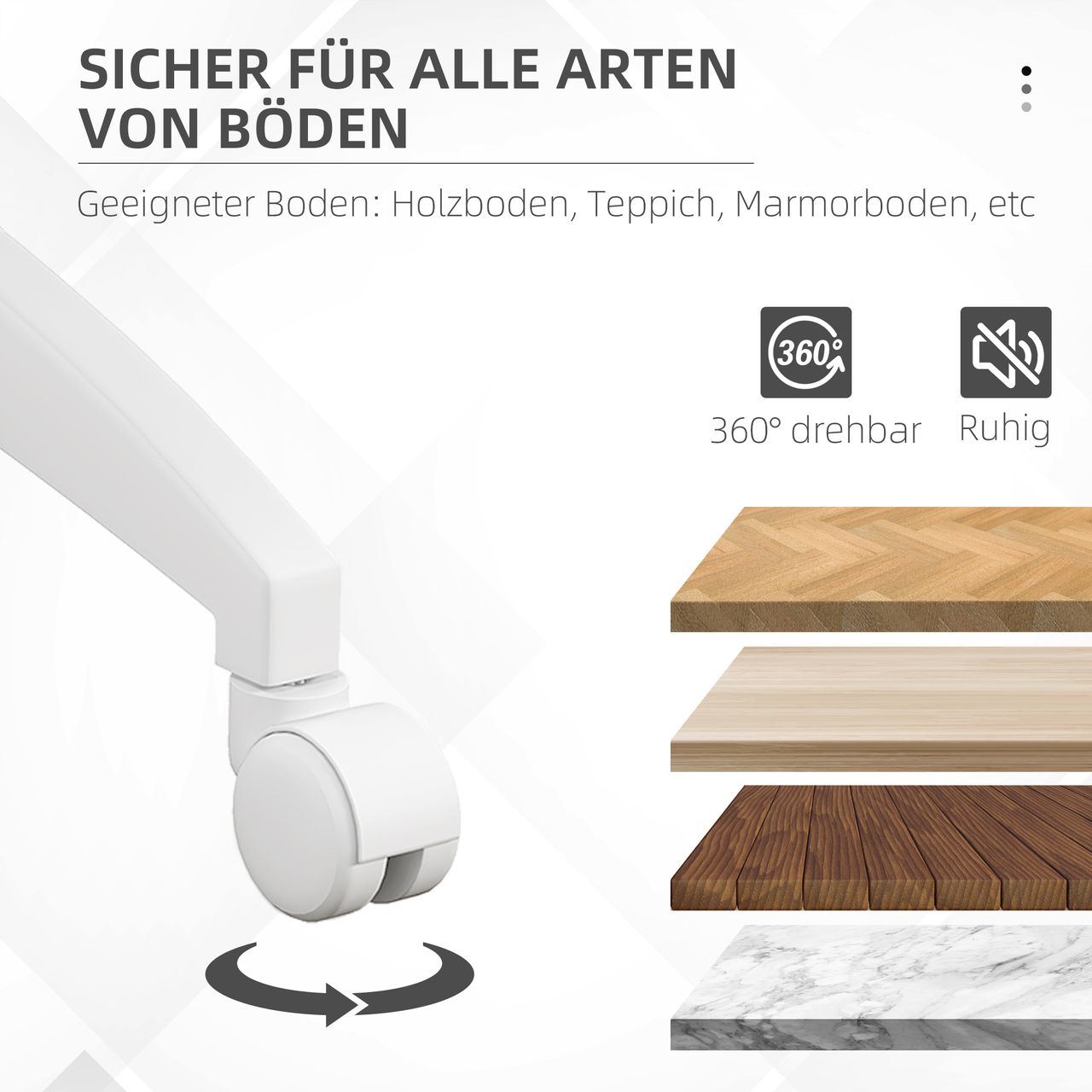 Vinsetto Bürostuhl, Ergonomischer Schreibtischstuhl, Höhenverstellbarer PC Stuhl