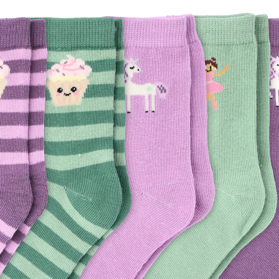 5 Paar Mädchen Socken mit Bio-Baumwolle