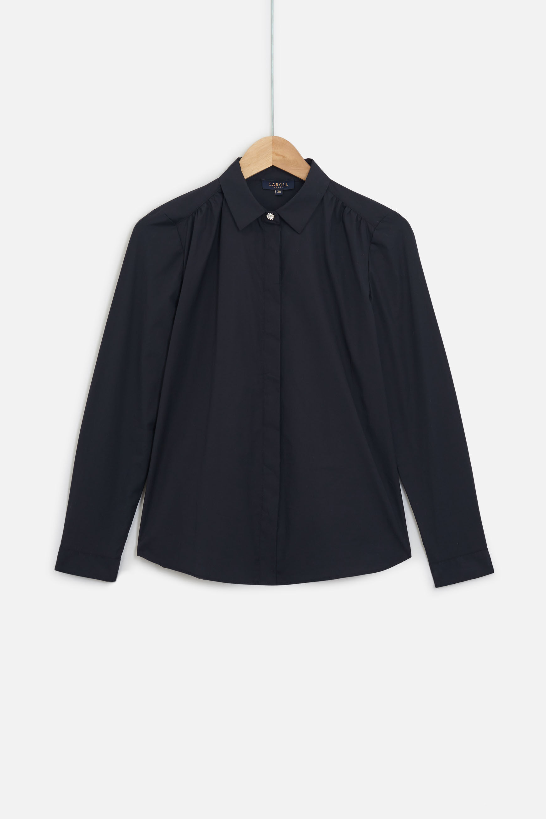 Chemise samba uni noir femme