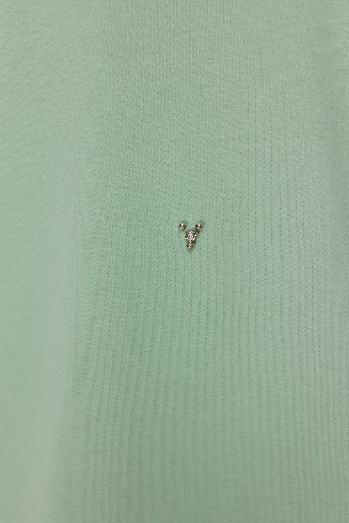 Trendyol Modest  Mintgrüne Stricktunika mit Rundhalsausschnitt und Steindetail TCTSS22TN0072
