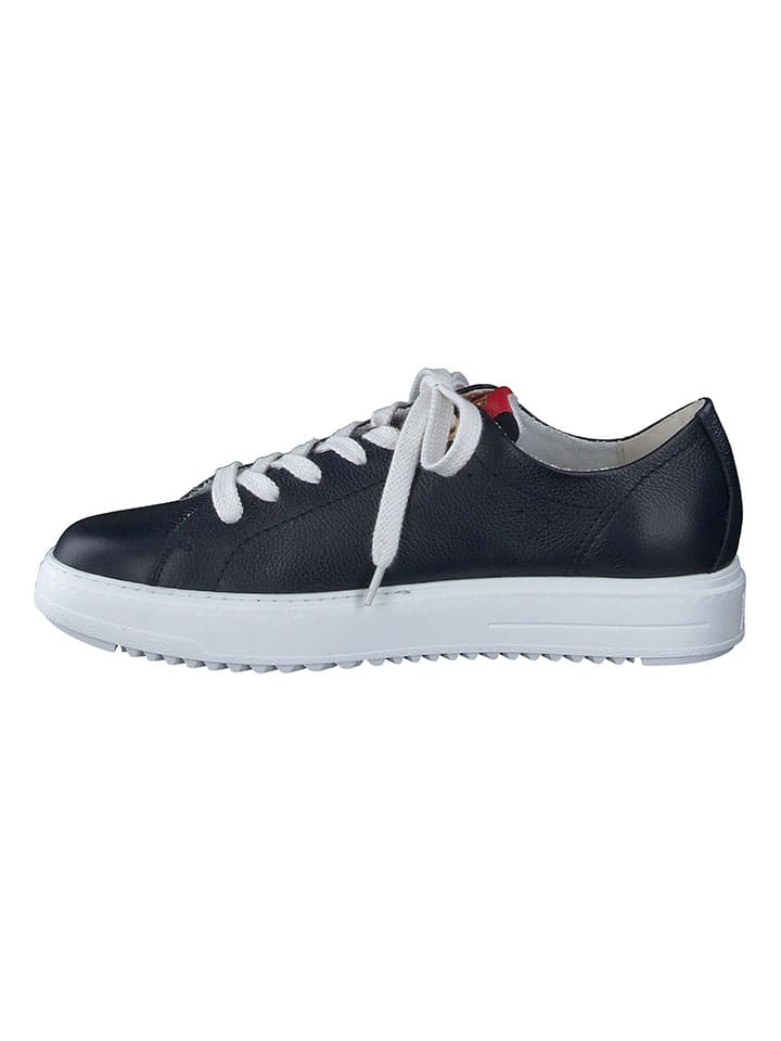 Paul Green Leder-Sneakers in Dunkelblau günstig kaufen