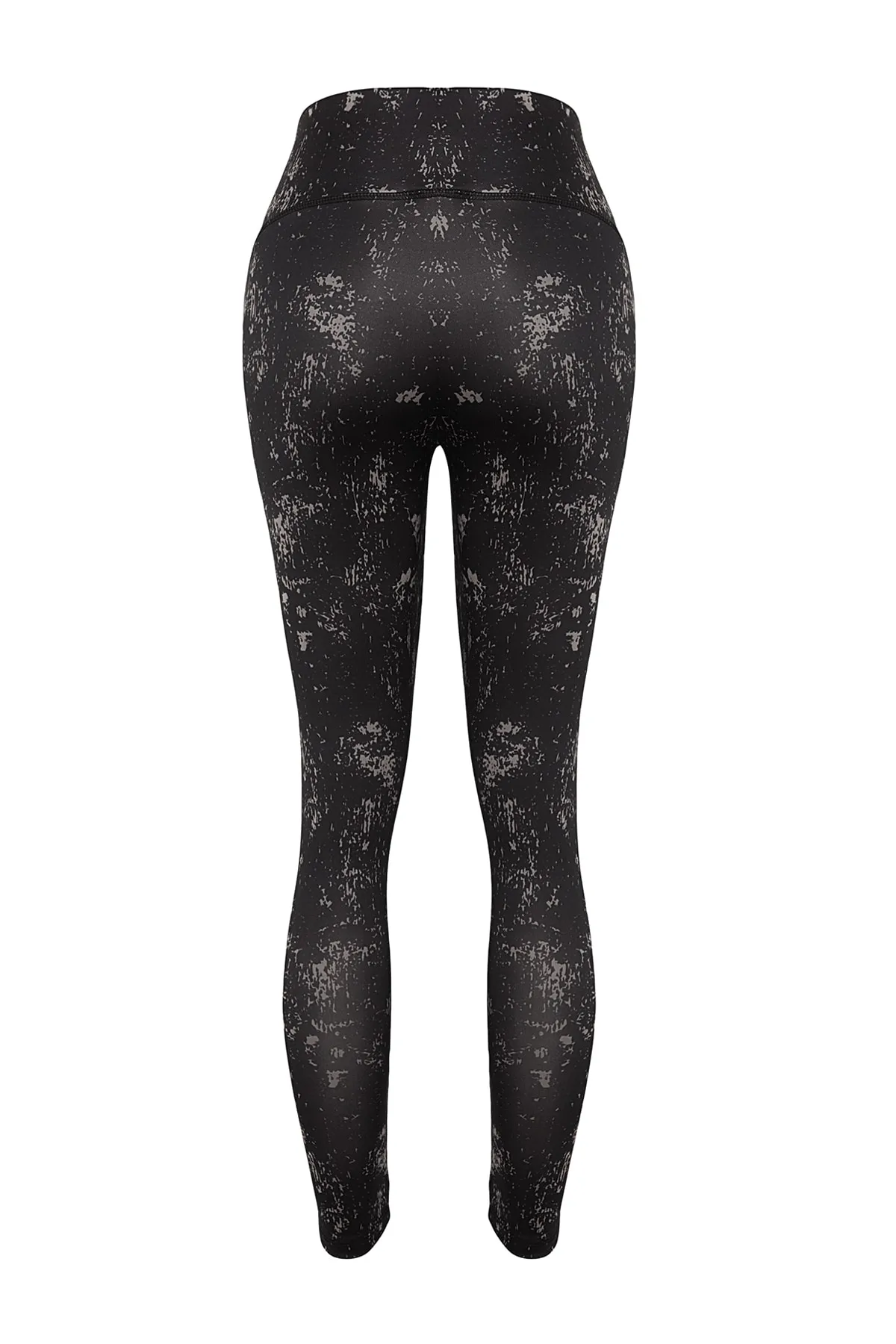 Trendyol Collection  Anthrazit gemusterte Recovery-Sportleggings in voller Länge aus Strick THMAW24TY00005