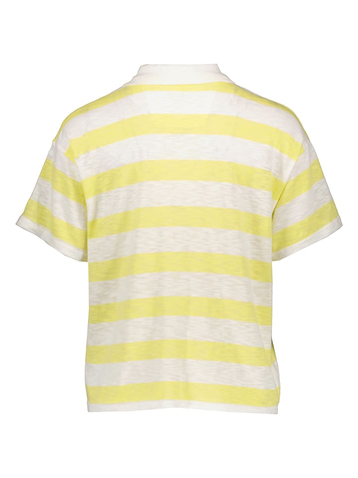 Herrlicher Poloshirt in Gelb/ Weiß günstig kaufen