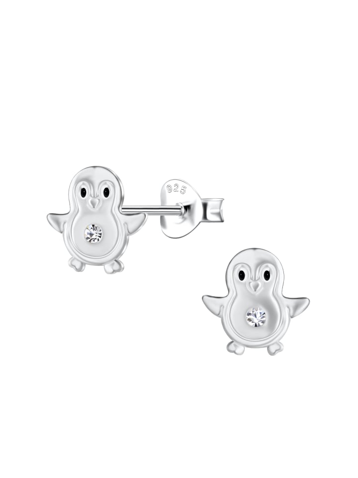 Alexander York Ohrringe, Ohrstecker PINGUIN Kristall weiß in 925 Sterling Silber, 2-tlg. günstig kaufen onesize