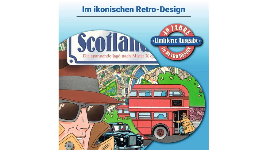 Ravensburger Spiel - Scotland Yard 40 Jahre Jubiläumsedition - im Retro-Design