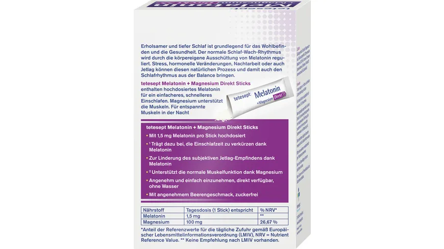 tetesept Melatonin + Magnesium Direkt Stick