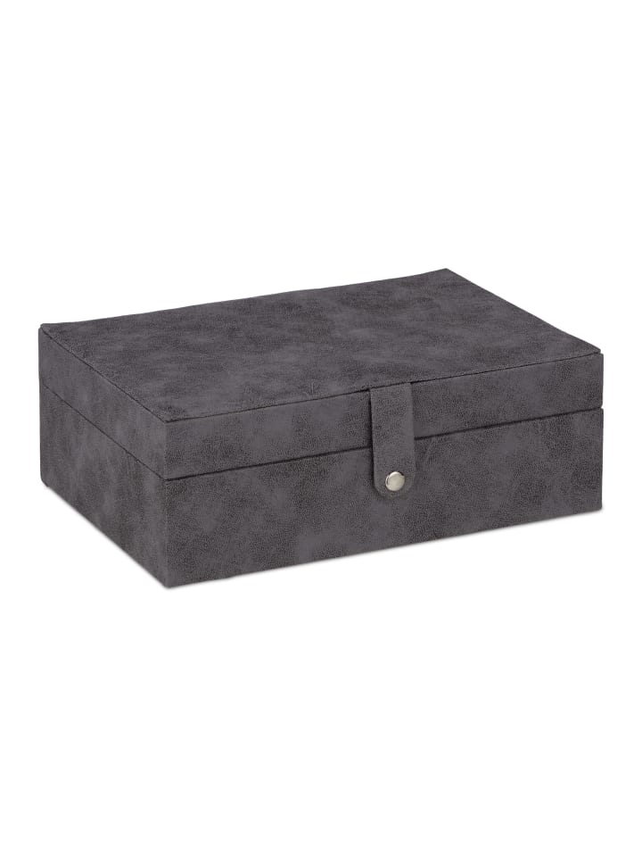 relaxdays Schmuckkästchen in Grau - (B)29 x (H)10 x (T)20 cm günstig kaufen onesize