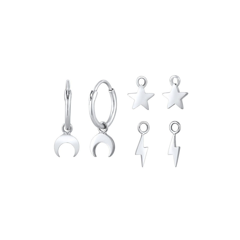 Elli Elli Boucles d'Oreilles Astro Pendentif Remplaçable Boucles d'Oreilles Femme - Ar Boucles d'oreilles