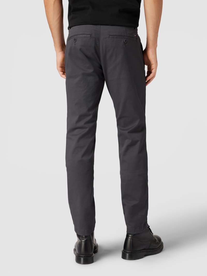 Chino mit Label-Detail Modell 'CORE BLEECKER 1985' in anthrazit