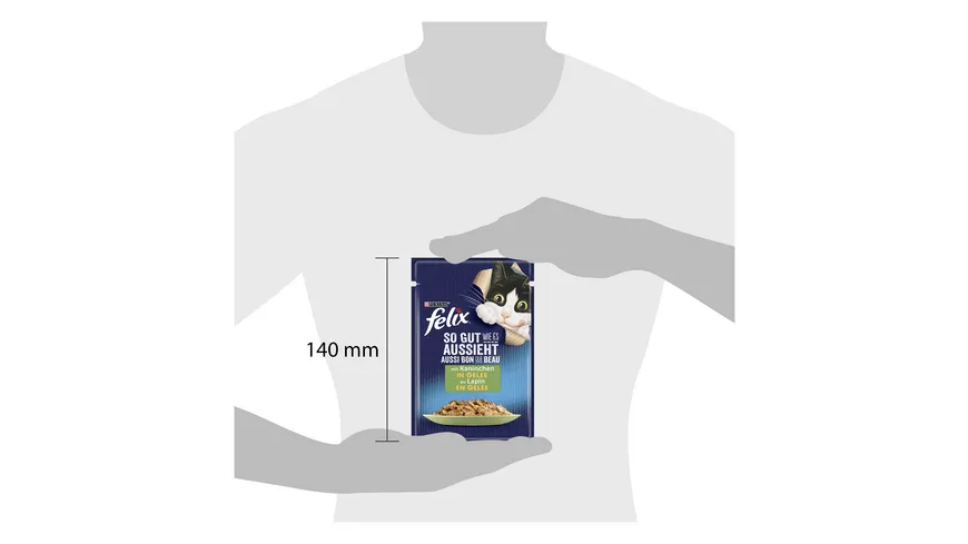 PURINA FELIX So gut wie es aussieht in Gelee mit Kaninchen Katzennassfutter 85 g